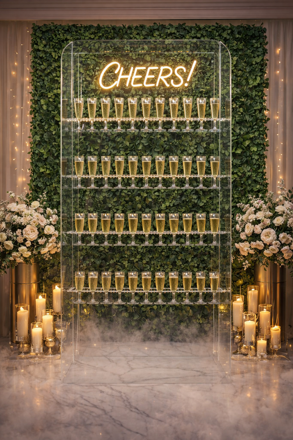 Mur à champagne élégant