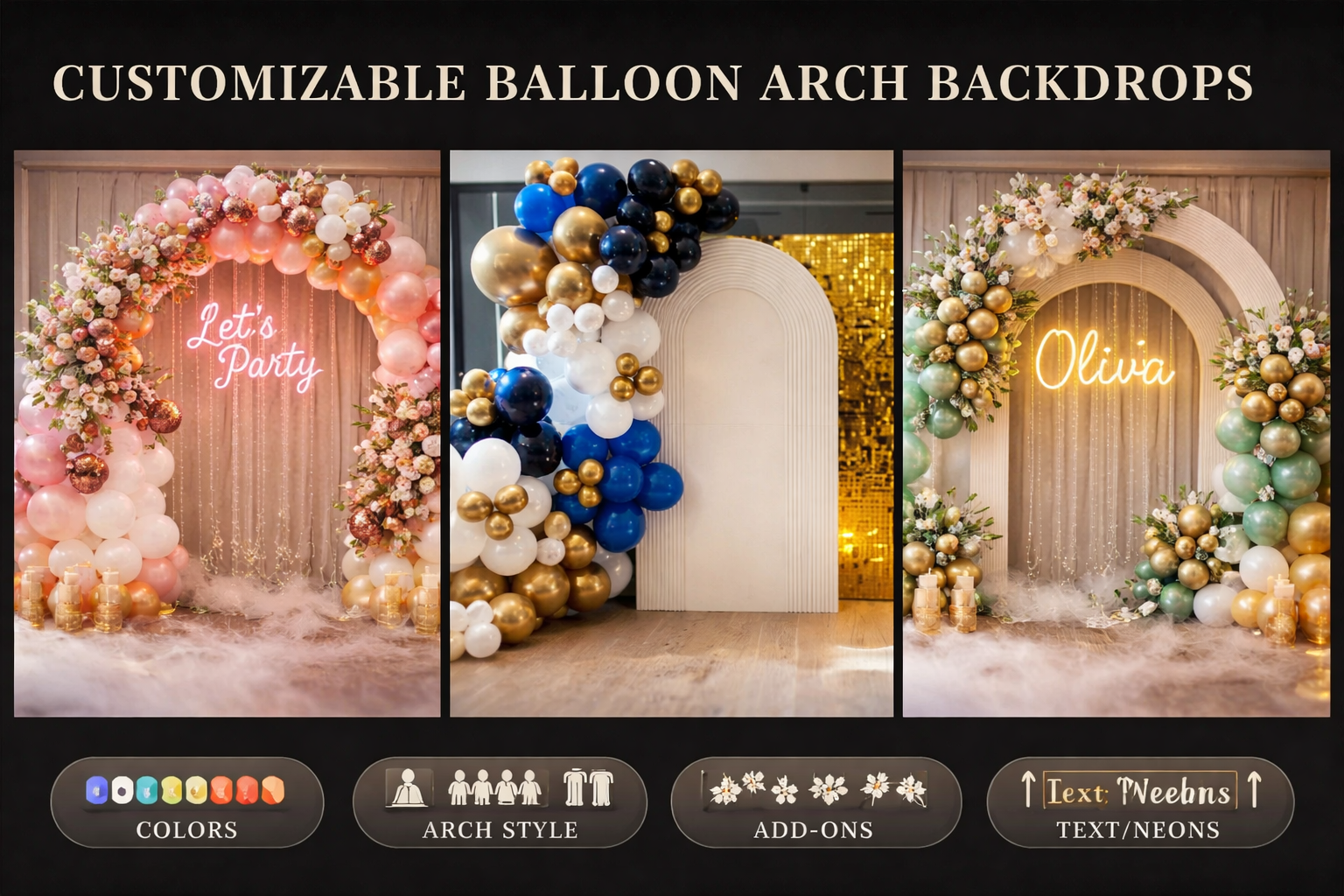 Arches décoratives personnalisables