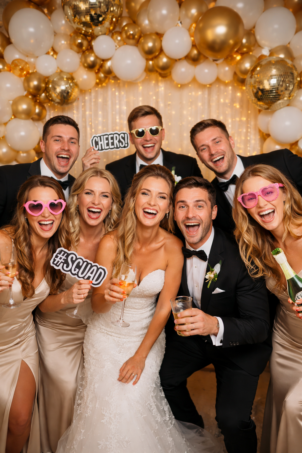 Wedding photo booth setup